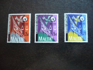Stamps - Malta - Scott# 420-422 - Used Set of 3 Stamps