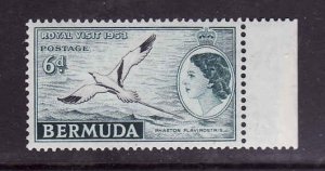 Bermuda-Sc #152-unused NH-6p dk bluish grn & blk-QEII-Tropic Bird-1953-8-