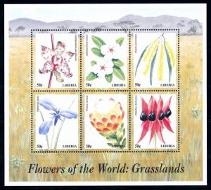 [66893] Liberia 1999 Flora Flowers Blumen Sheet MNH
