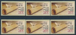 ISRAEL 2024 ANIMALS FROM THE BIBLE ATM LABEL TEL AVIV MACHINE 414 SET