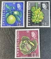 MONTSERRAT # 193a-195a-MINT/HINGED----COMPLETE SET----1968