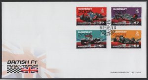 Guernsey 2011 FDC Sc 1142-1145 British Formula 1 World Champions