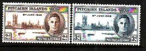 Pitcairn Is.-Sc#9-10- id12-unused hinged KGVI Omnibus set-Peace Issue-1946-