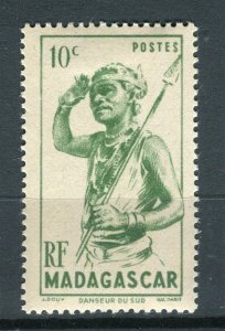 FRENCH MADAGASCAR; 1946 early Local Figures issue Mint hinged 10c. value