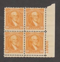 U.S. Scott Scott #715 Washington Stamp - Mint NH Plate Block