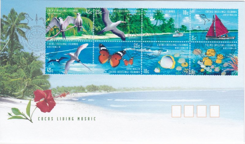 Cocos Islands # 331, Flora & Fauna of the Cocos Islands, First Day Covers