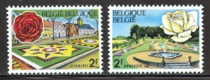 Belgium Scott 724-25 MNHOG - 1969 Gardens and Flowers Issue - SCV $0.50