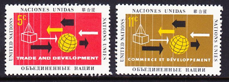 129-30 United Nations 1964 Trade and Development MNH