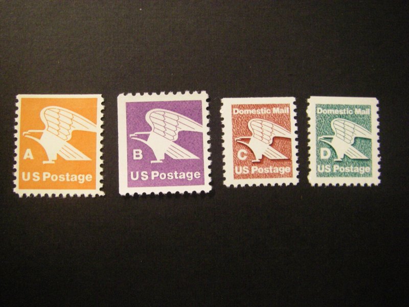 Scott 1736, 1819, 1948 & 2113, Nondenominated USPS Eagles, booklet singles, MNH