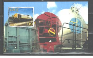 BELGIUM 2001 TRAINS' Perf.M/S, NOT MENTIONED IN SCOTT MNH, SEE MICHEL Euro3.72