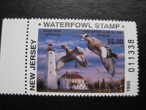 1995 Sc12 &12A N.J. State Duck Wigeons & Lighthouse MNH Cv26.00