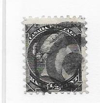 Canada #34  1/2c black  Queen Victoria  (MH) CV $10.00