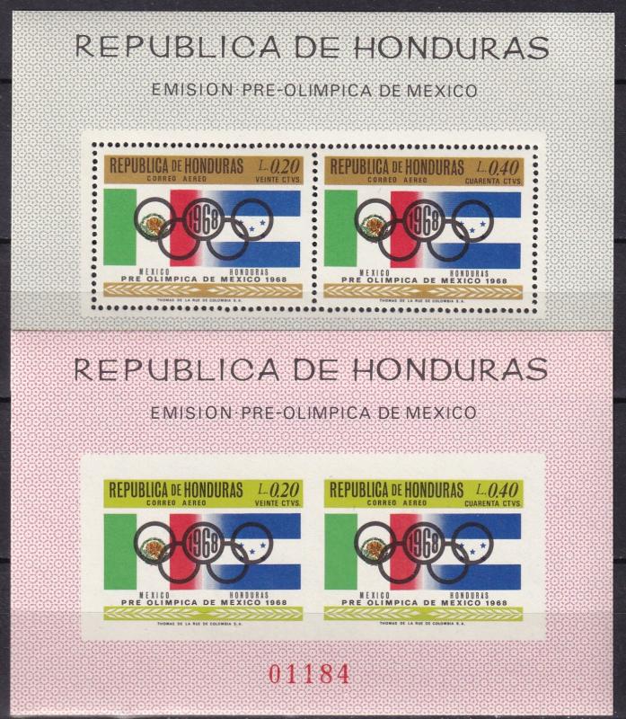 Honduras #C435Z Perf & Imperf  MNH CV $24.00   (SU7322)