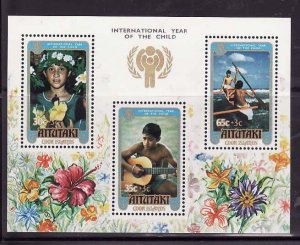 Aitutaki-Sc#B31- id7-unusd NH Semi-Postal sheet -Year of the Child-1979-