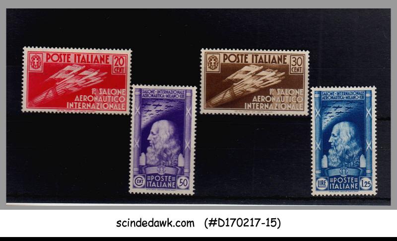 ITALY - 1935 Intern.l AERONAUTICAL Salon Milan SCOTT#345-348 CV=$207.00 4V MH