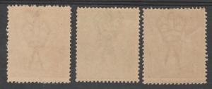 AUSTRALIA 1918 KGV 11/2D - 3 COLOURS SINGLE WMK