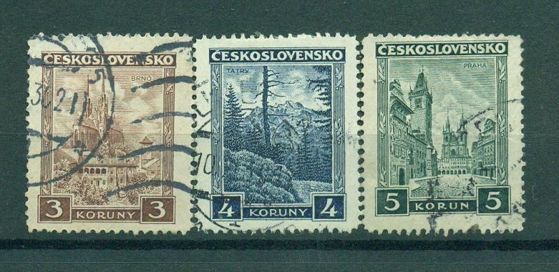 Czechoslovakia sc# 165-167 (1) used cat value $.80