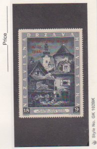 Croatia    1941    Scott # B 41   Red Ovpt.    MNH    OG