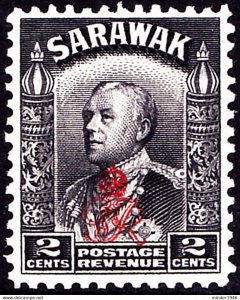 SARAWAK 1947 2c Black SG151 MH