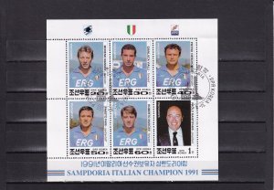 SA03 Korea 1992 Sampdoria, Italian Football Champions 1991 block used