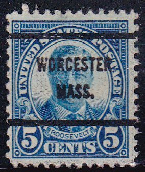 Precancel - Worcester, MA PSS 637-61 - Bureau Issue