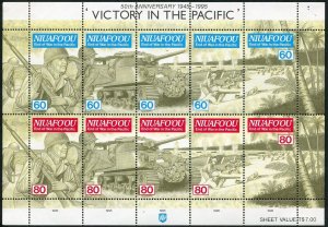 Tonga-Niuafo'ou 179-180 ae sheet,MNH. WW II,Victory in the Pacific,1995.