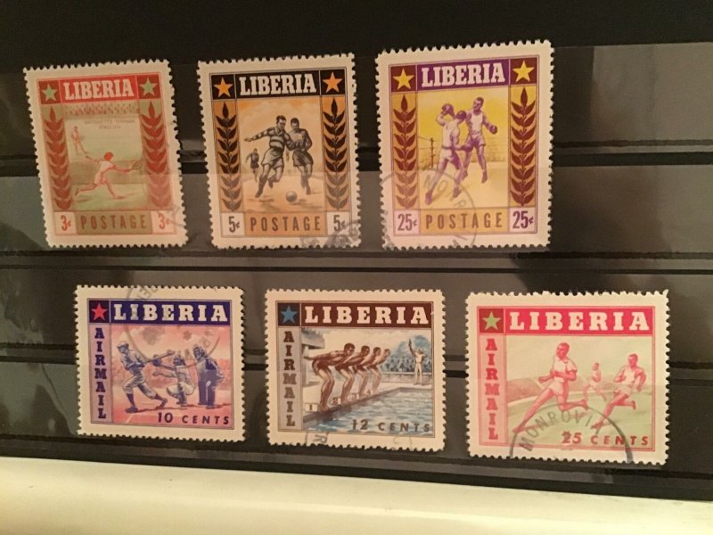 Liberia cancelled sport stamps R21815