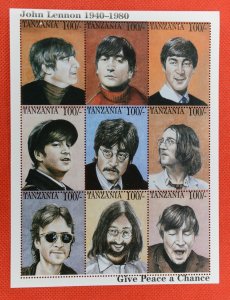 ZAYIX Tanzania 1334-1335 MNH 2 MS The Beatles John Lennon McCartney 071922SM04M