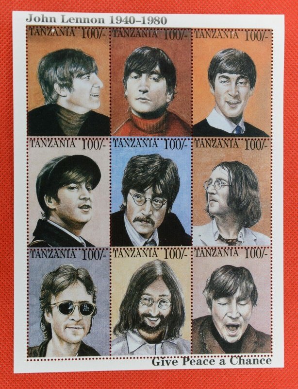 ZAYIX Tanzania 1334-1335 MNH 2 MS The Beatles John Lennon McCartney 071922SM04M