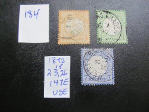 Germany 1872 USED  26 PENCIL SIGNED  MI. 18,23,26 VF 147 EUROS (184)