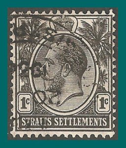 Straits Settlements 1922 George V, 1c used #179,SG218