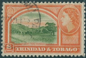 Trinidad & Tobago 1953 SG273 8c olive and red QEII Queen's Park FU