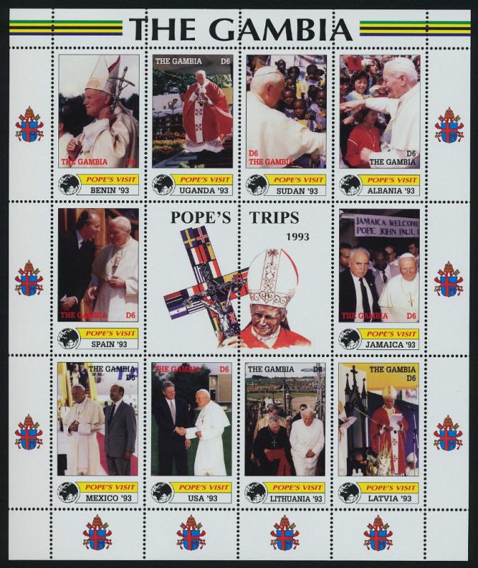 Gambia 2224 MNH Pope John Paul II, Papal Visits, Benin