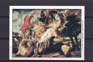 SA12i Gambia 1990 Rubens Death Anniversary mint minisheet