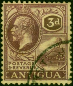 Antigua 1925 3d Purple-Pale Yellow SG74 Fine Used