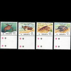 VANUATU 1992 - Scott# 577-80 Turtles Set of 4 NH