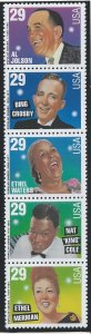 US Cat # 2849-53, Strip of 5, Singers, M-NH*-