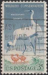 USA #1098 1957 3c Whooping Crane USED-VF-NH.