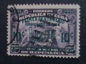 ​CUBA-4 VERY OLD CUBA USED-STAMPS-VF WE SHIP TO WORLD WIDE AND COMBINE
