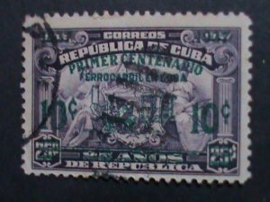 ​CUBA-4 VERY OLD CUBA USED-STAMPS-VF WE SHIP TO WORLD WIDE AND COMBINE
