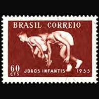 BRAZIL 1955 - Scott# 823 Children Games Set of 1 LH