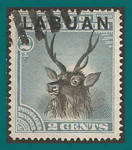 Labuan 1894 Sambar Stag, p15, cancelled  #50,SG63
