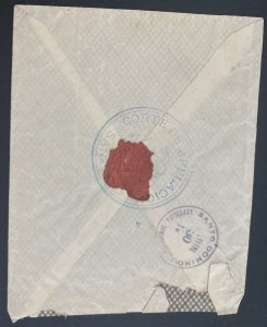 1915 Santiago Dominican Republic Registered cover to Santo Domingo Registered