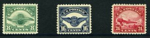 US Scott C4-6 Airmail C4 and C5 Mint NH C6 No Gum GORGEOUS