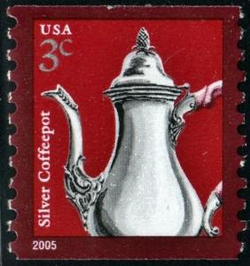 SC#3759 3¢ Silver Coffeepot Coil Single (2005) MNH