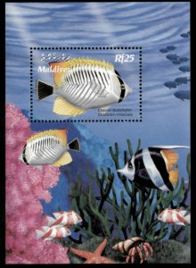 Maldives 2003 - Tropical Fish - Souvenir Stamp Sheet - Scott #2744 - MNH