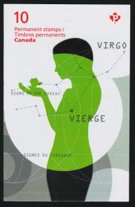 Canada 2454a Booklet MNH Virgo, Sign of Zodiac