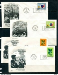 UN Accumulation 1965 19 first Day of issue Covers  Used 11872