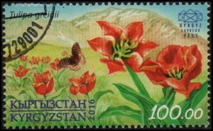 Kyrgyzstan 30 - Used - 100s Greig's Tulip (2016) (cv $5.35)