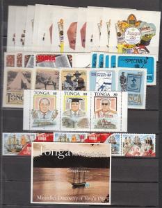 Tonga Scott (7 Mint NH sets and/or S/S) - Catalog Value $70.95 [3R0152]